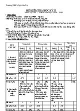 Đề kiểm tra học kỳ II môn Vật lí Lớp 6 - Năm học 2019-2020 - Trường THCS Ngô Gia Tự (Có đáp án)